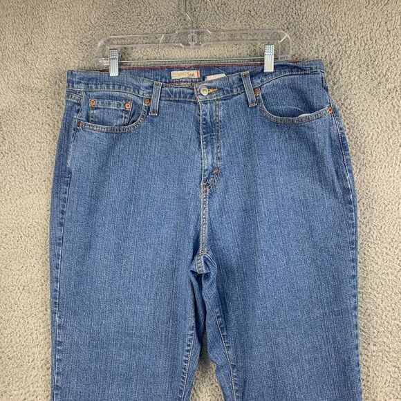 Levis 550 Jeans Womens 20 Short Blue Relaxed Bootcut Denim Western Stretch 36x29 - Picture 3 of 16